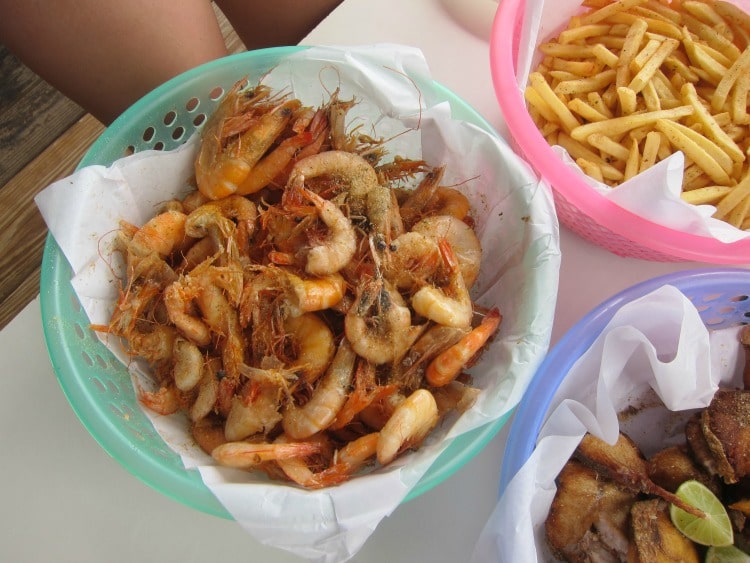 Shrimp & Fries at Zeerover in Aruba on TravelSquire
