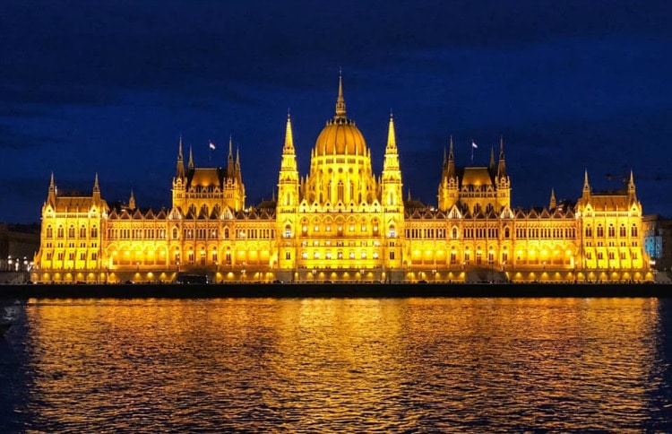 Hungarian Parliament on a Christmas Market River Cruise TravelSquire