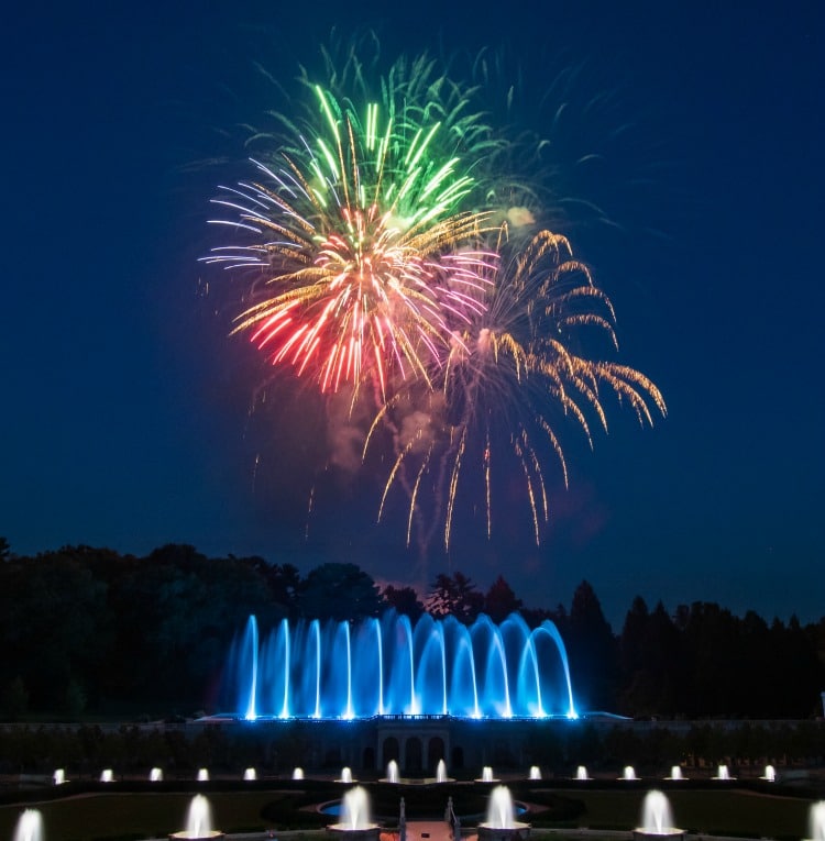 Fireworks for Christmas at Longwood Gardens on TravelSquire