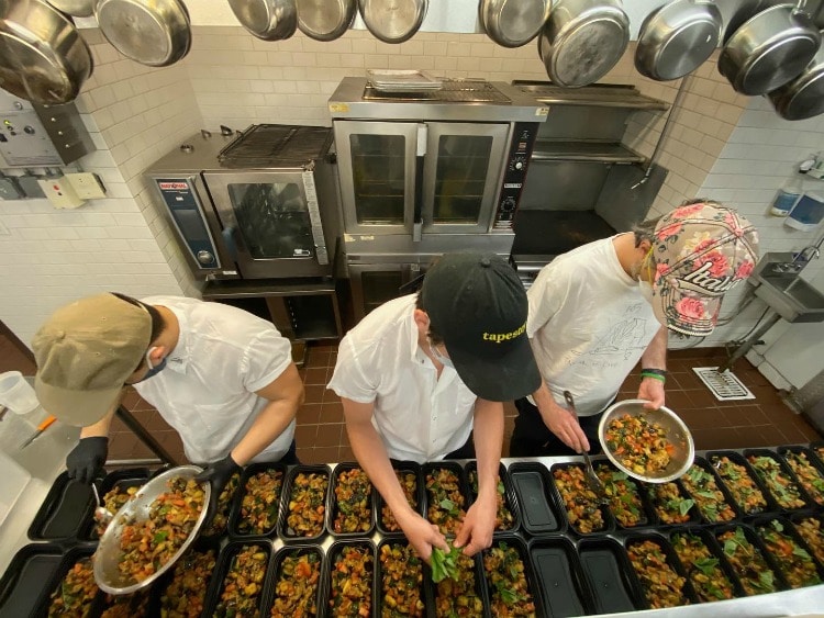 Lunch prep for heroes at Wythe Hotel on TravelSquire