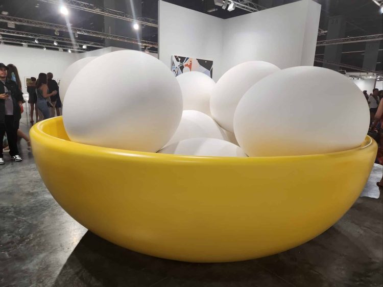Jeff Koons Egg at Art Basel Miami Beach 2022