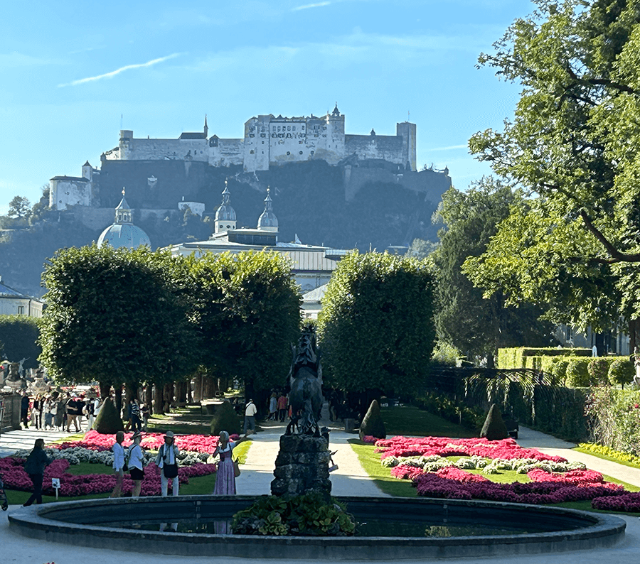 View of Salzburg from Mirabell Gardens