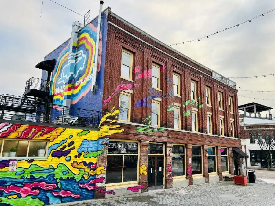 Colorful painting on buildings in Chattanooga