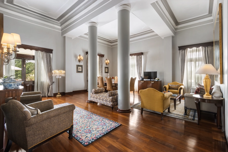 Ananda in the Himalayas Viceregal Suite Living