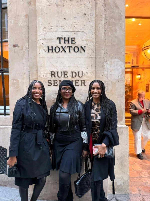 Francesca, Darlene and Angelique celebrating 45 years of friendship