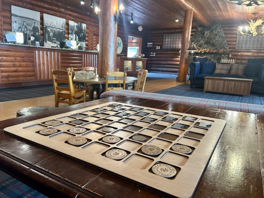 Lobby of Main Lodge has family friendly games