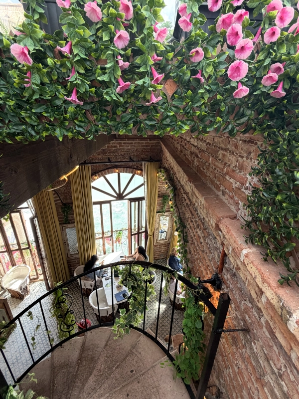 One of many stairways at Los Portales de Garcia